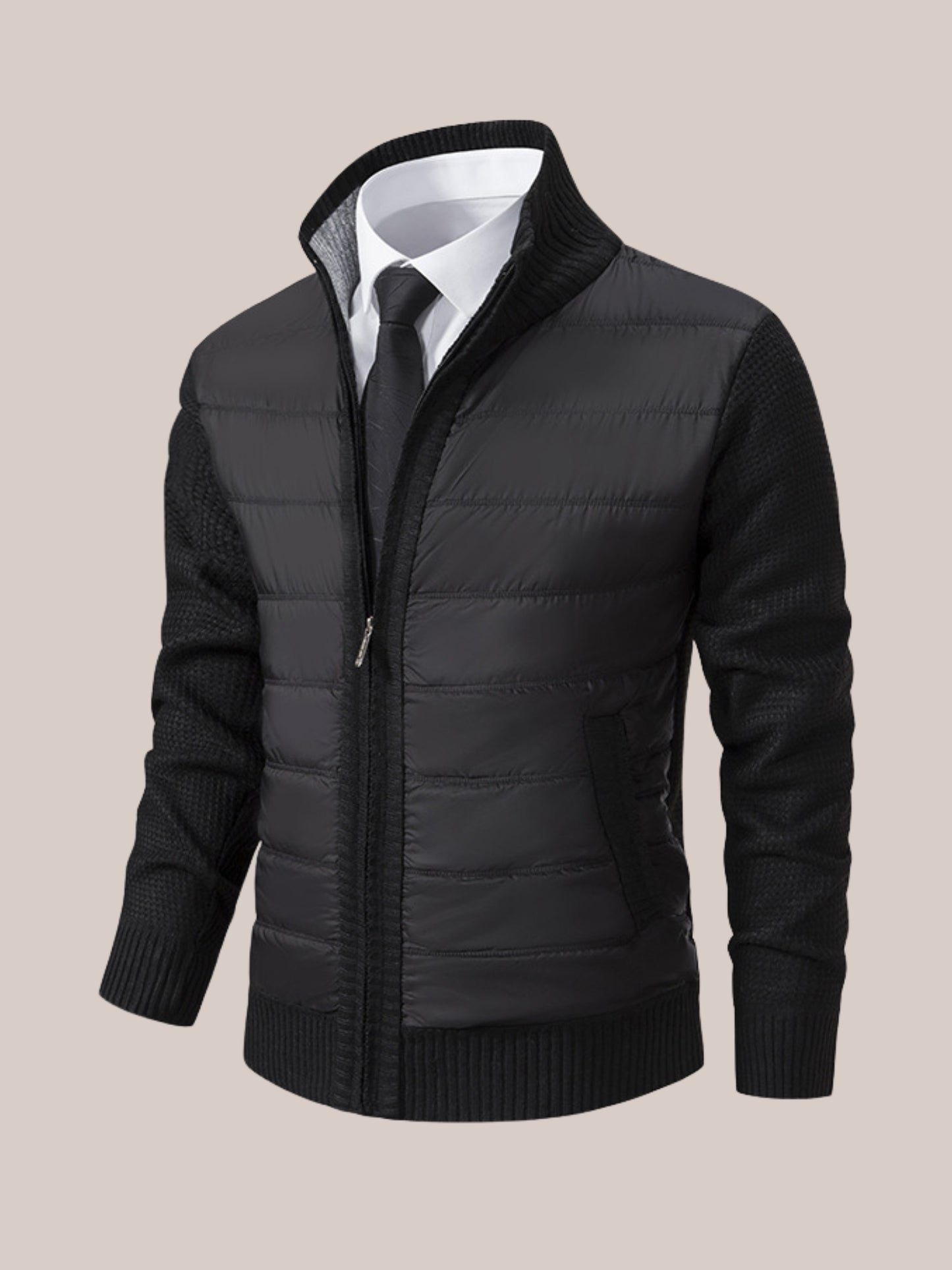 Heren Fleece-gevoerde Steppjack | Slim Fit & Warm