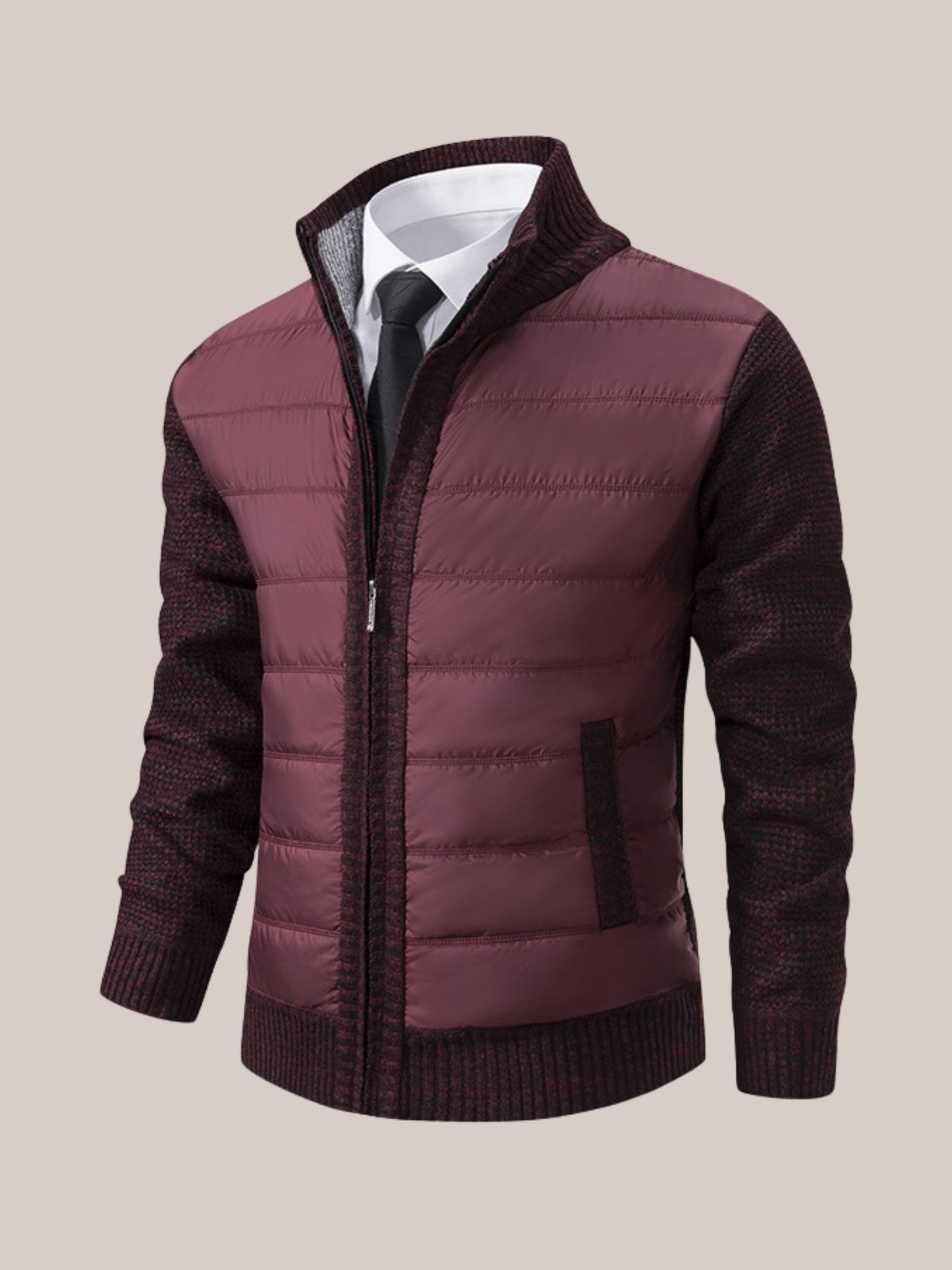 Heren Fleece-gevoerde Steppjack | Slim Fit & Warm