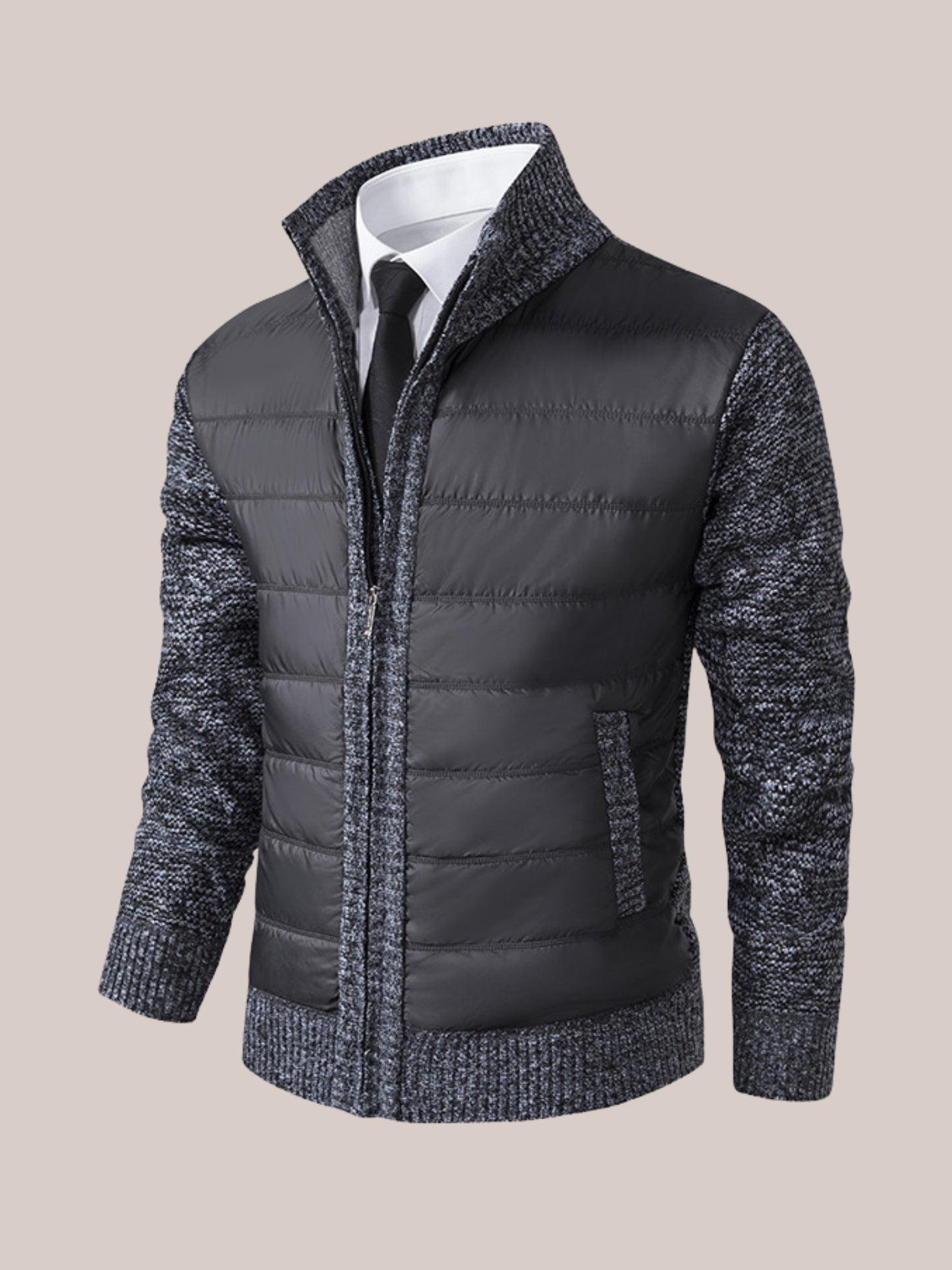 Heren Fleece-gevoerde Steppjack | Slim Fit & Warm
