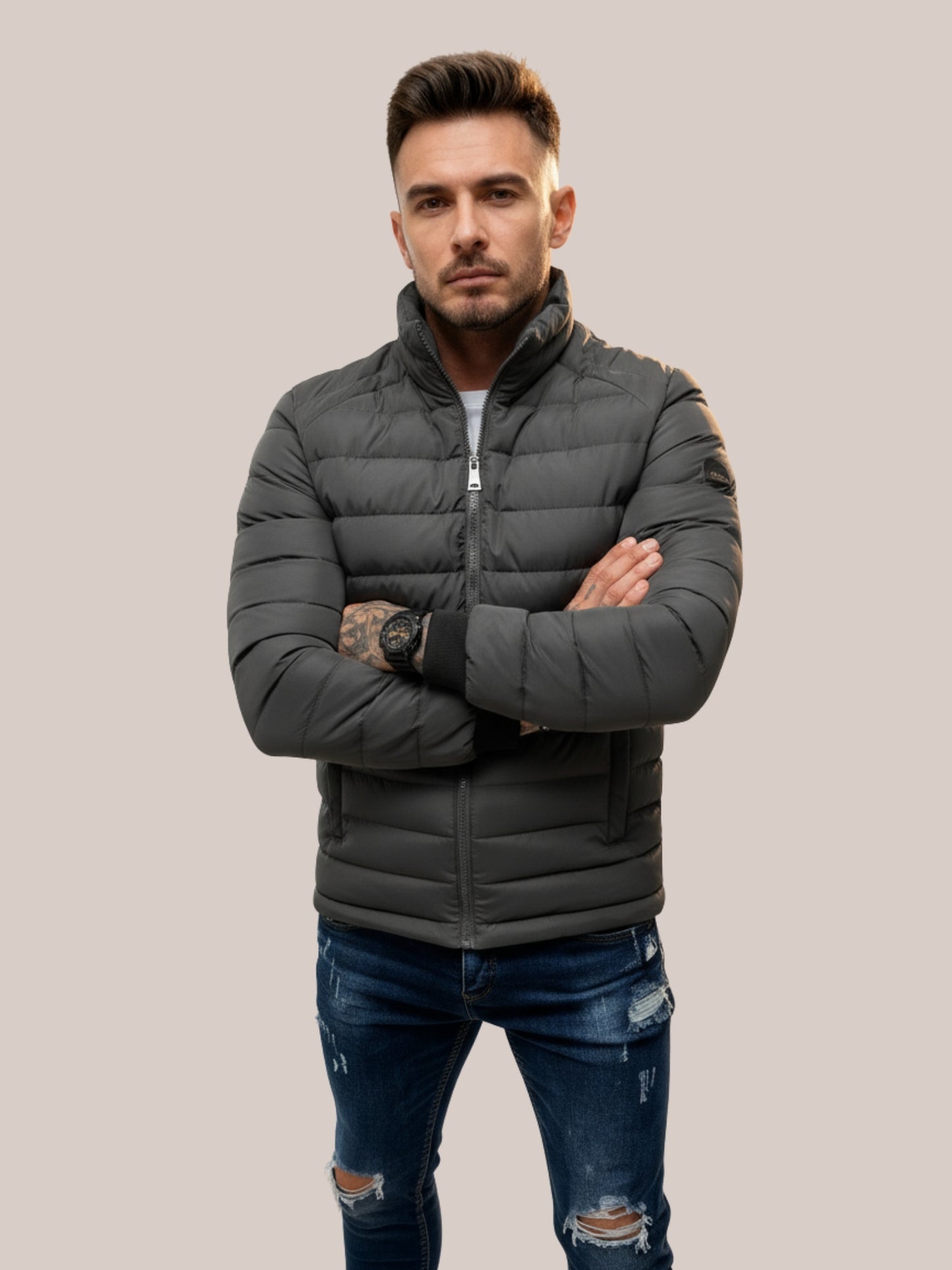 Heren Slim Fit Steppjack | Modern & Warm