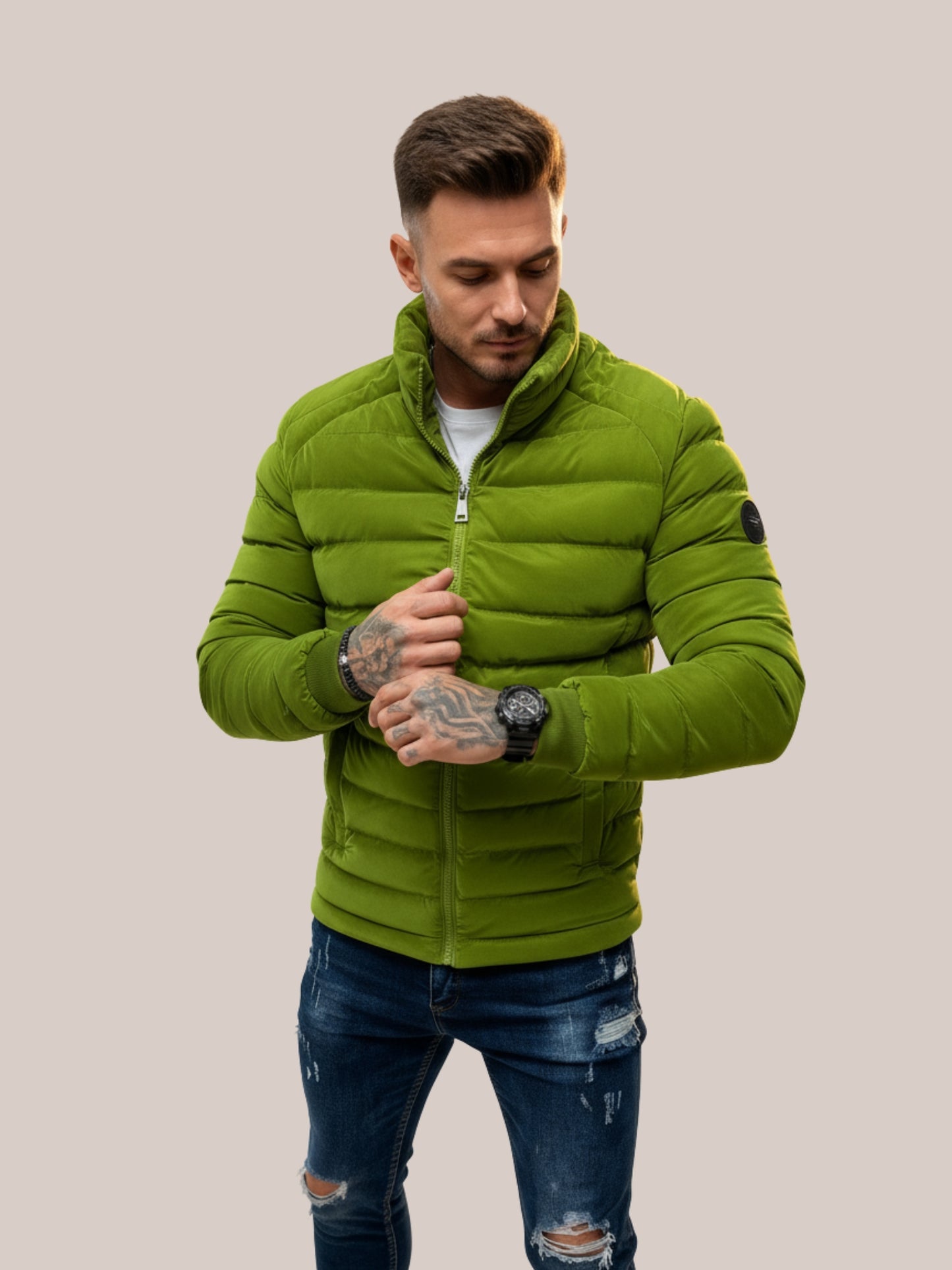Heren Slim Fit Steppjack | Modern & Warm