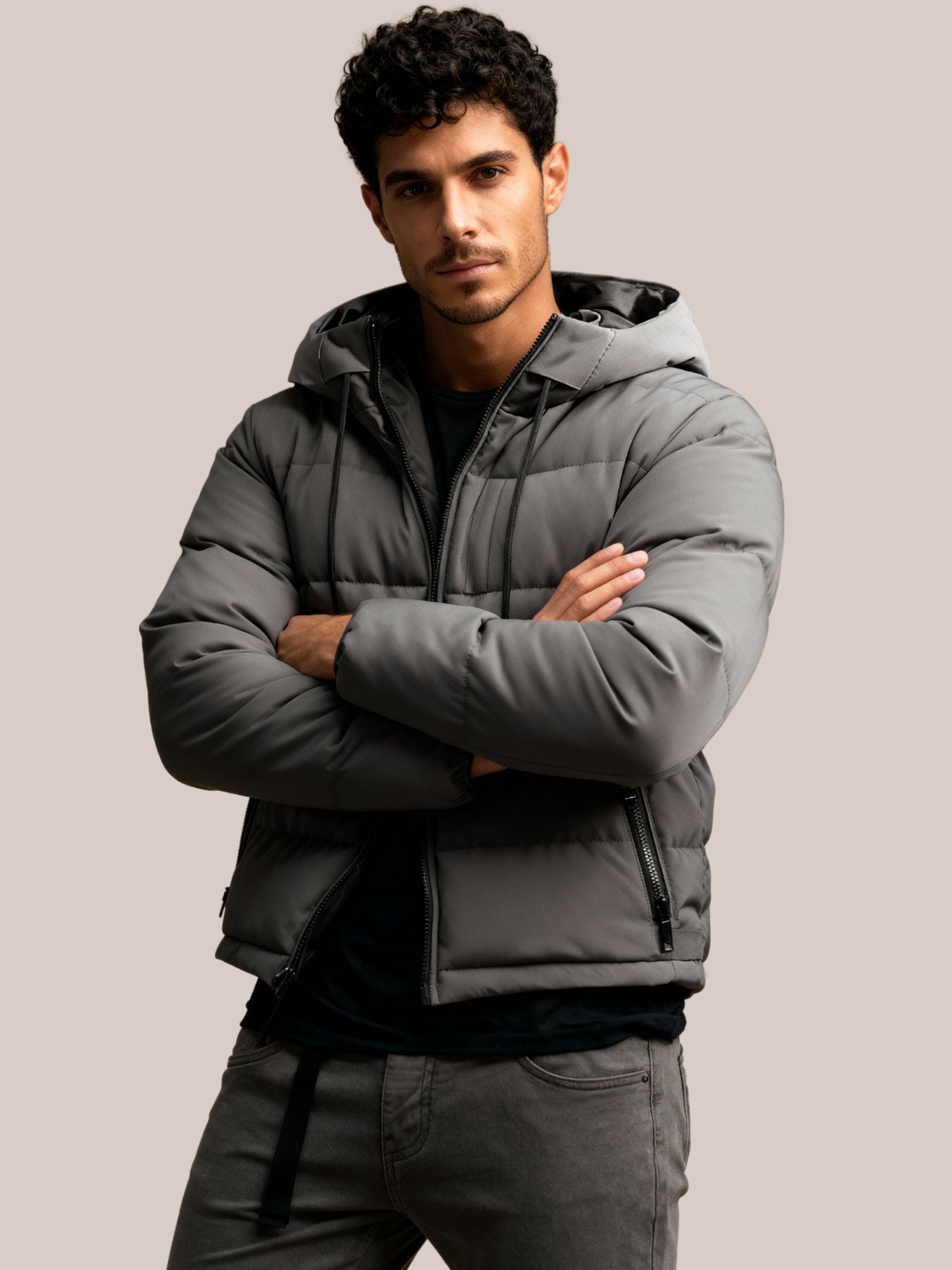 Heren Winterjas met Capuchon | Compact & Warm Design