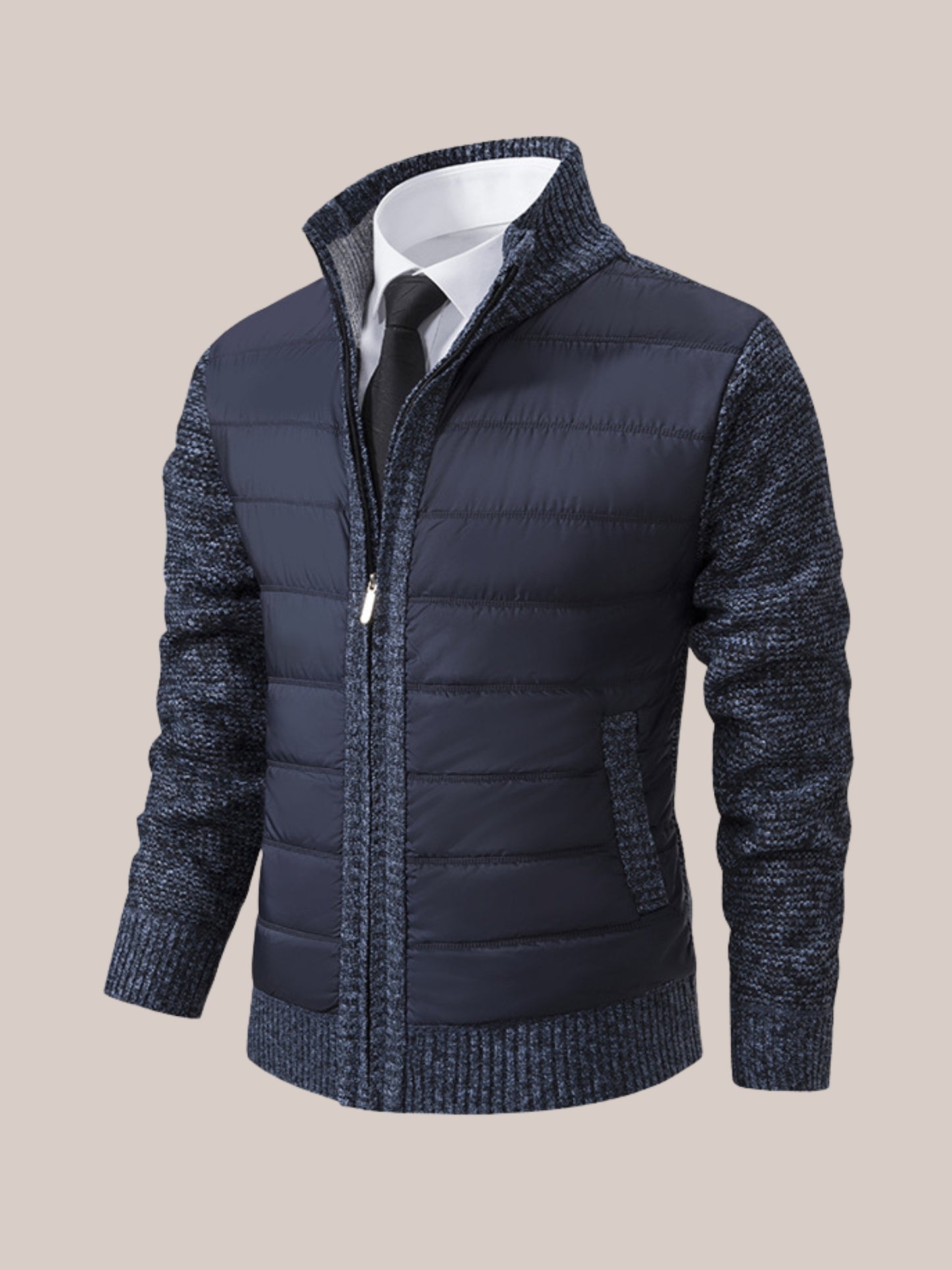 Heren Fleece-gevoerde Steppjack | Slim Fit & Warm