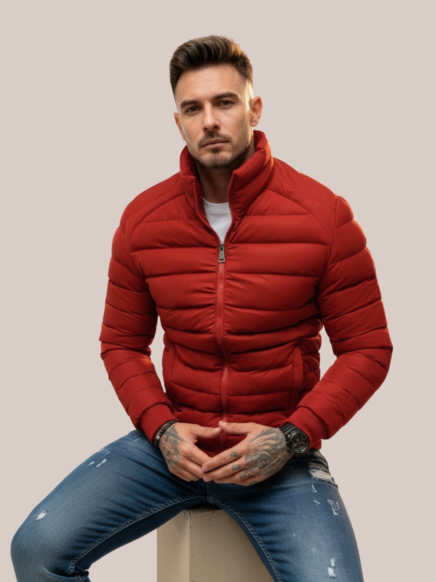 Heren Slim Fit Steppjack | Modern & Warm