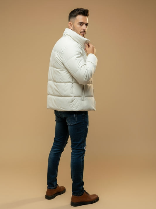 Lichte Gewatteerde Winter Pufferjas met extra Warmte