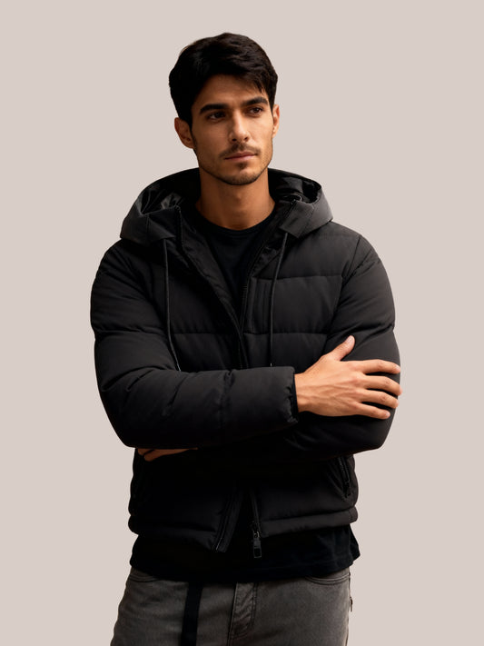 Heren Winterjas met Capuchon | Compact & Warm Design