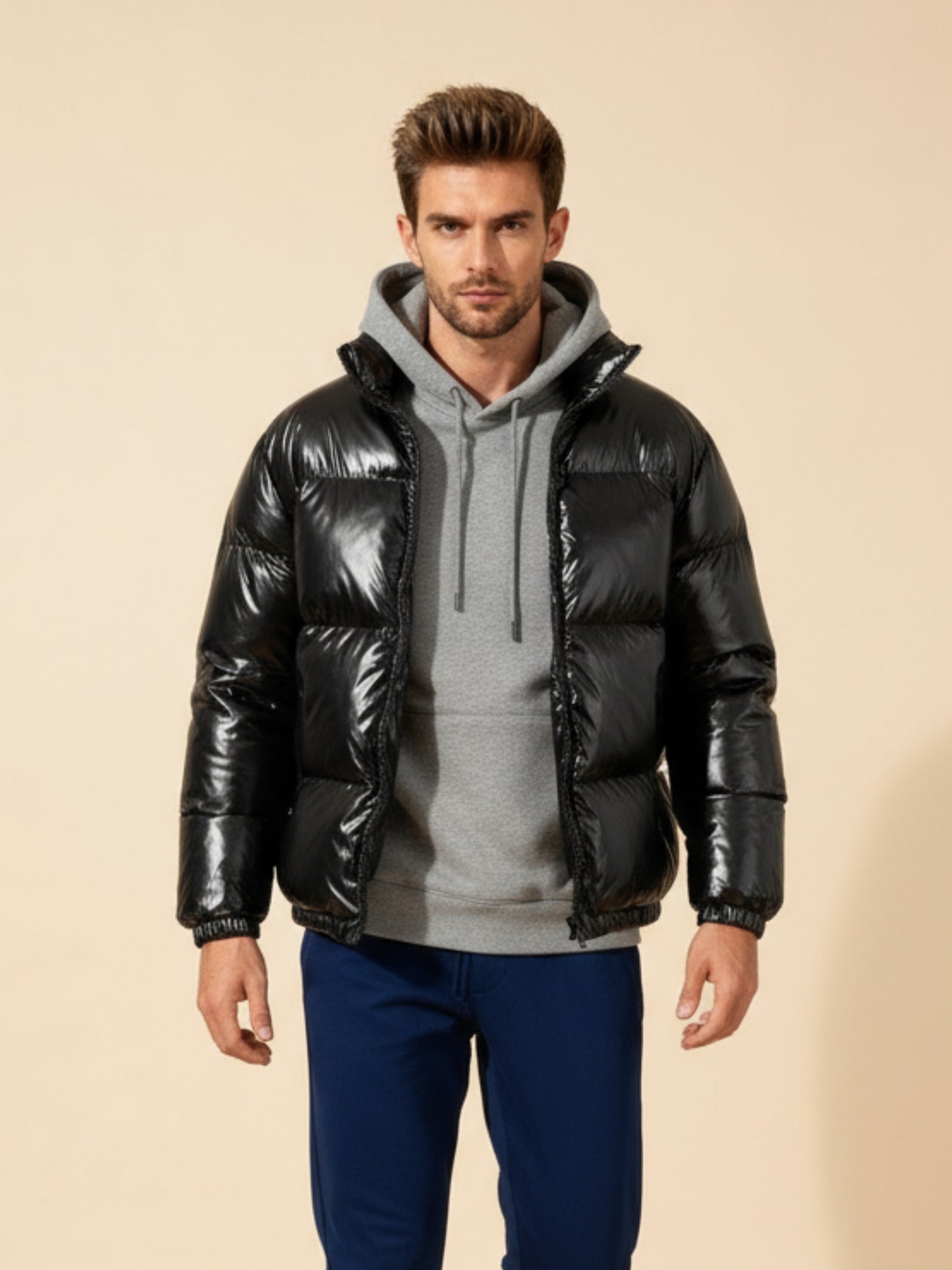 Glanzende Pufferjas stijlvol en warm