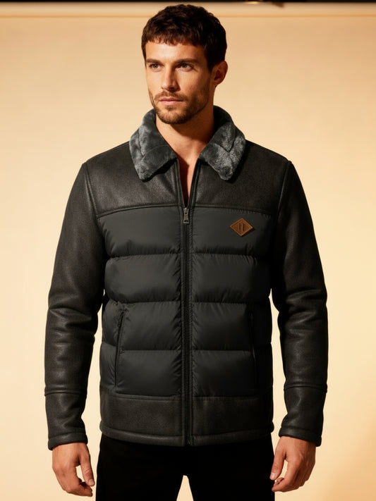 Winterjas met Bontkraag geeft een warme Look