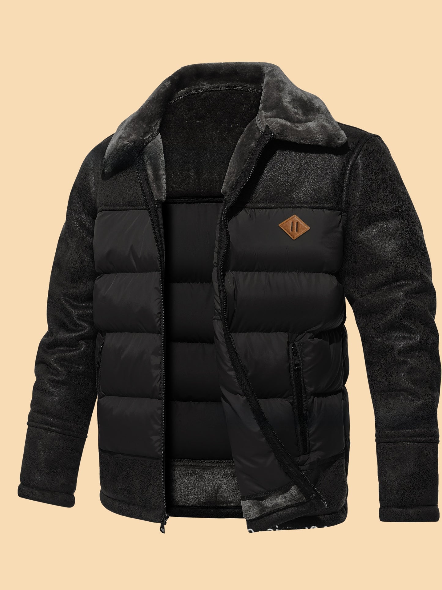 Winterjas met Bontkraag geeft een warme Look