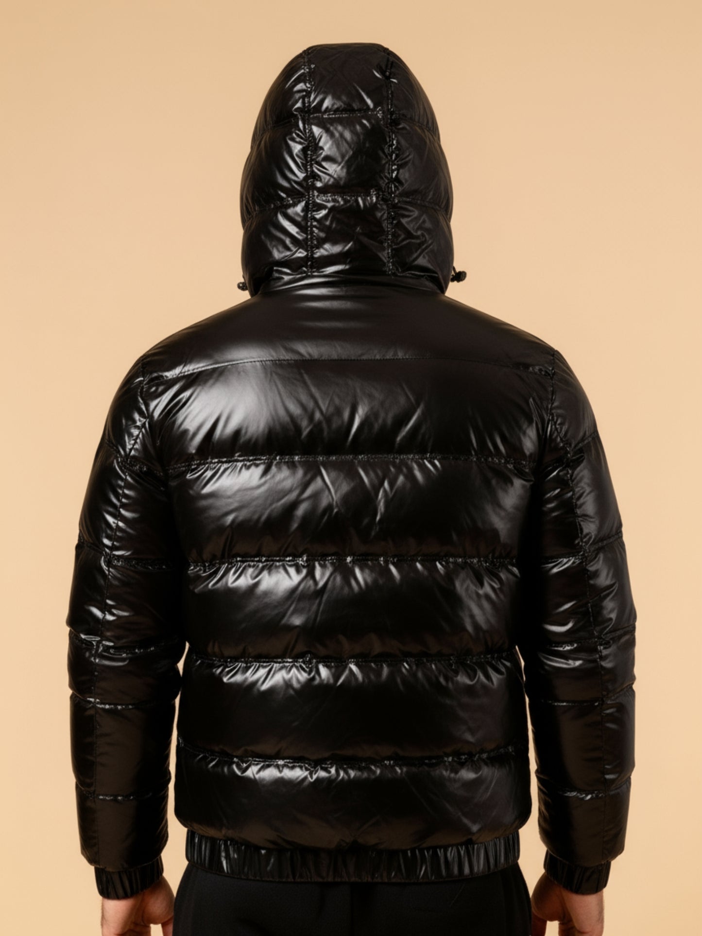 Glanzende Winterjas met Kap warm en modern