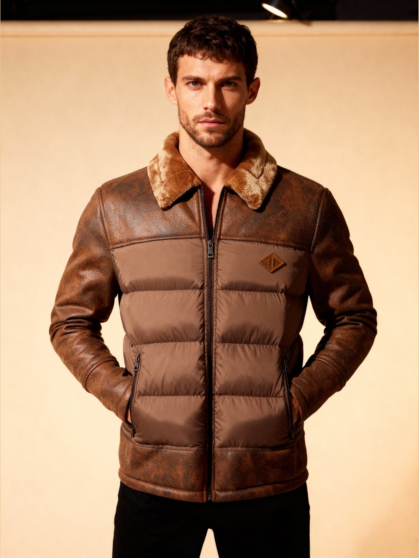 Winterjas met Bontkraag geeft een warme Look