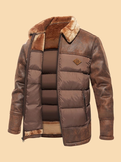 Winterjas met Bontkraag geeft een warme Look