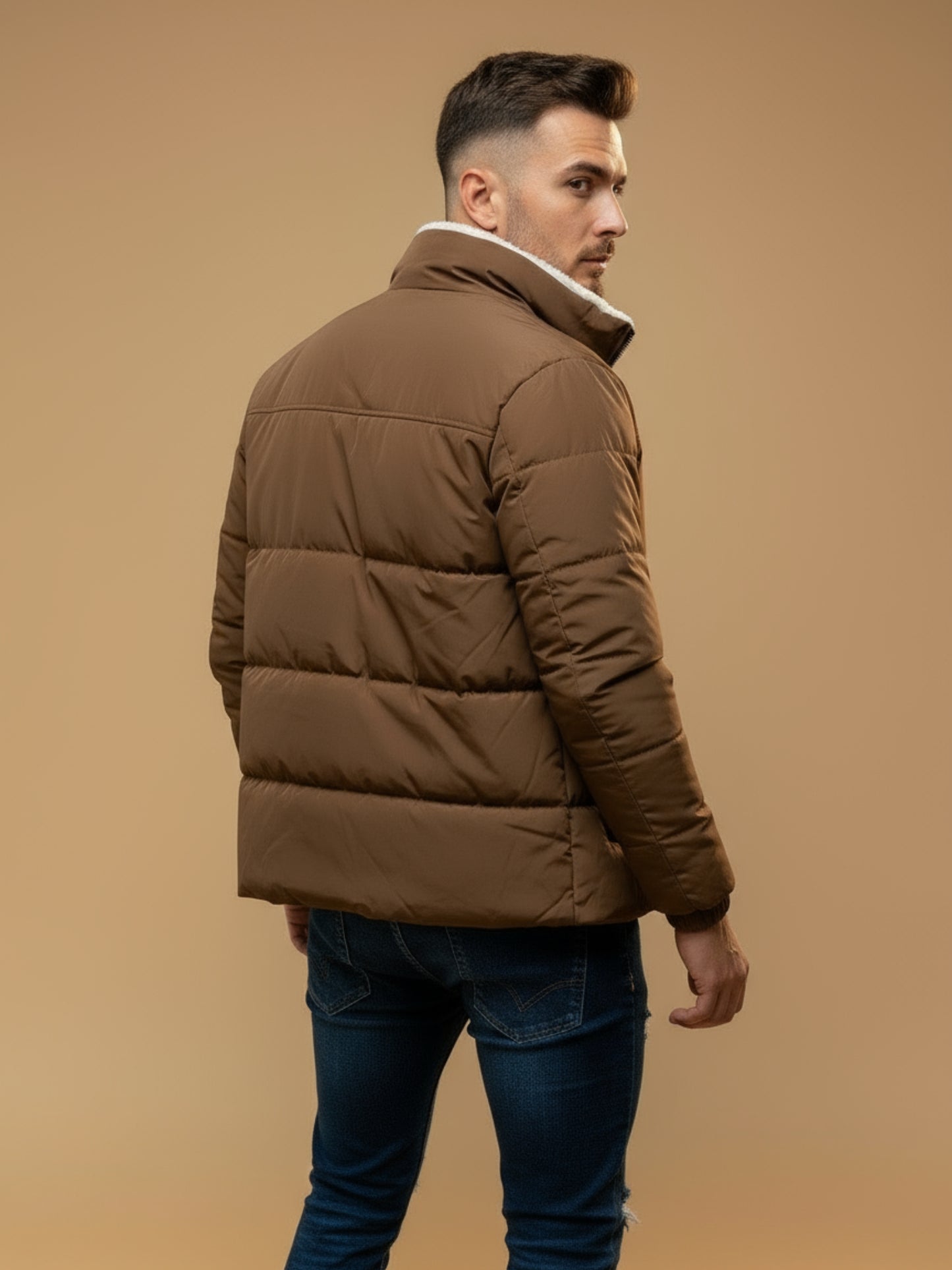 Lichte Gewatteerde Winter Pufferjas met extra Warmte