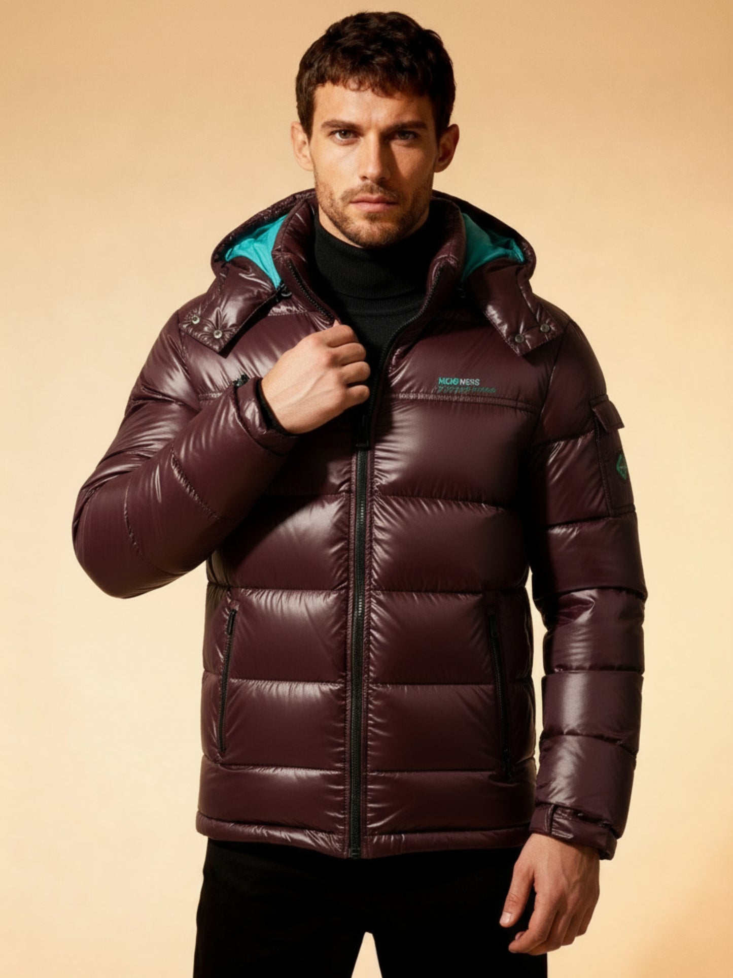 Glanzende Winterjas met premium Gewatteerd Design