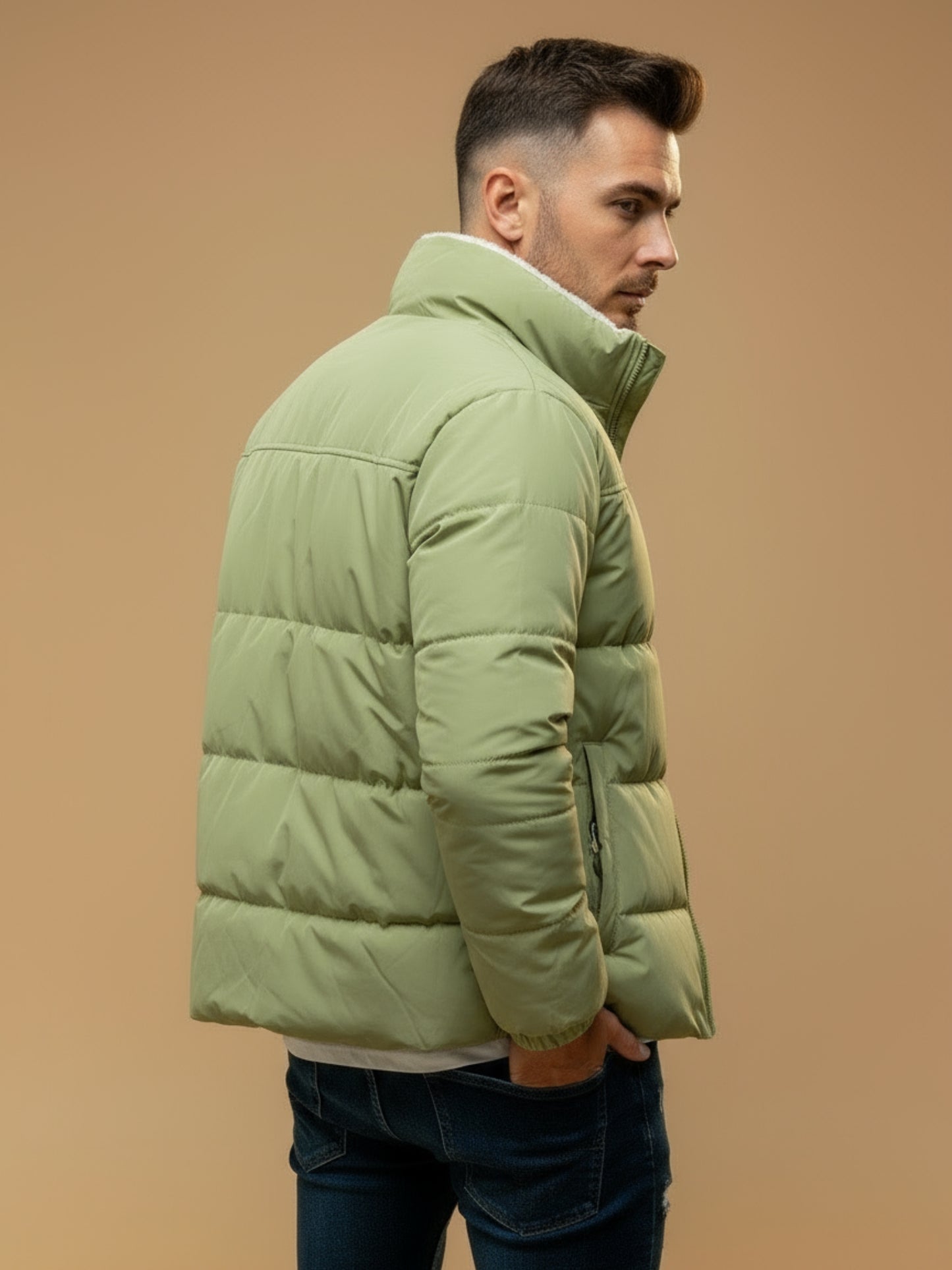 Lichte Gewatteerde Winter Pufferjas met extra Warmte