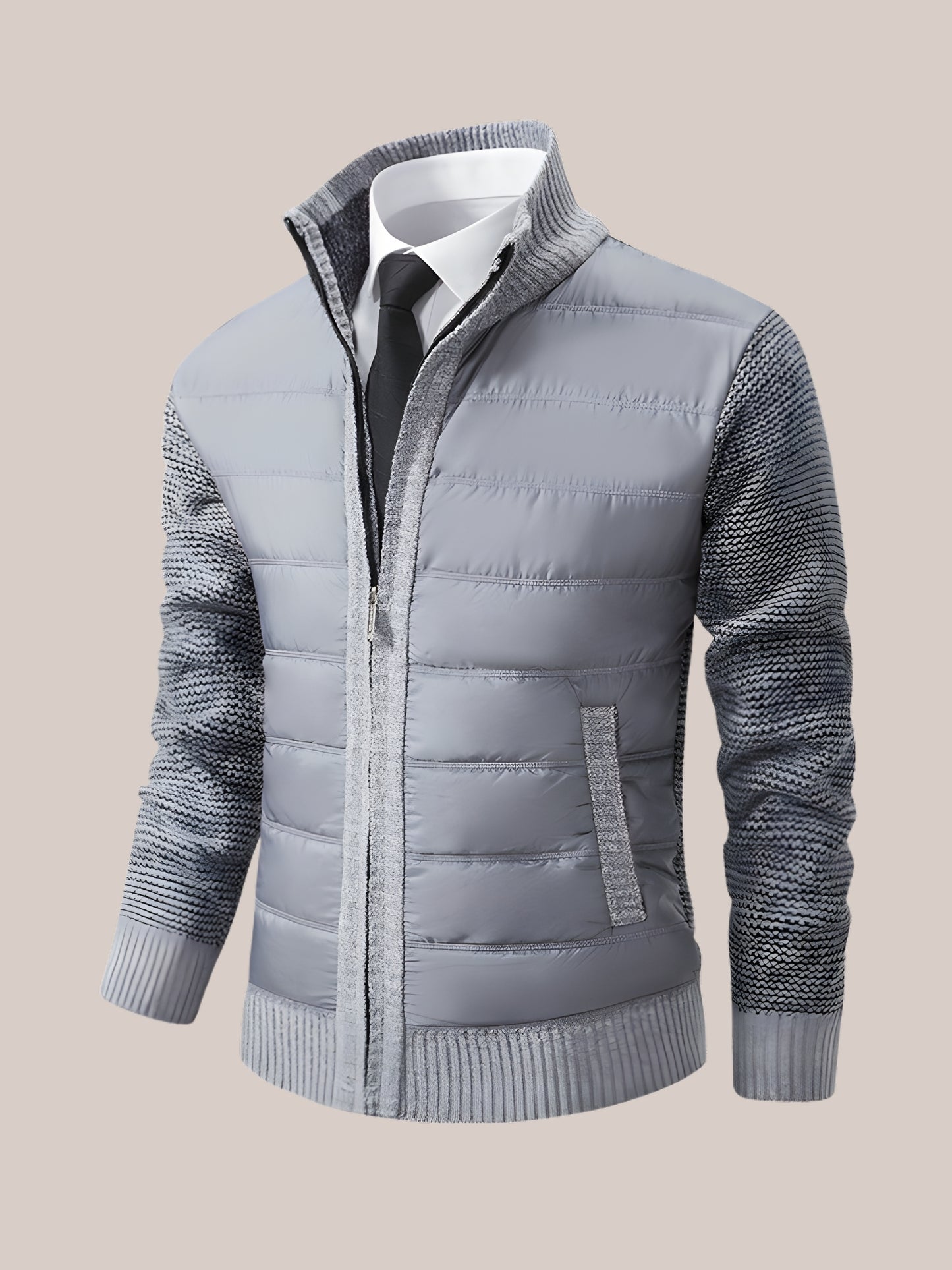 Heren Fleece-gevoerde Steppjack | Slim Fit & Warm