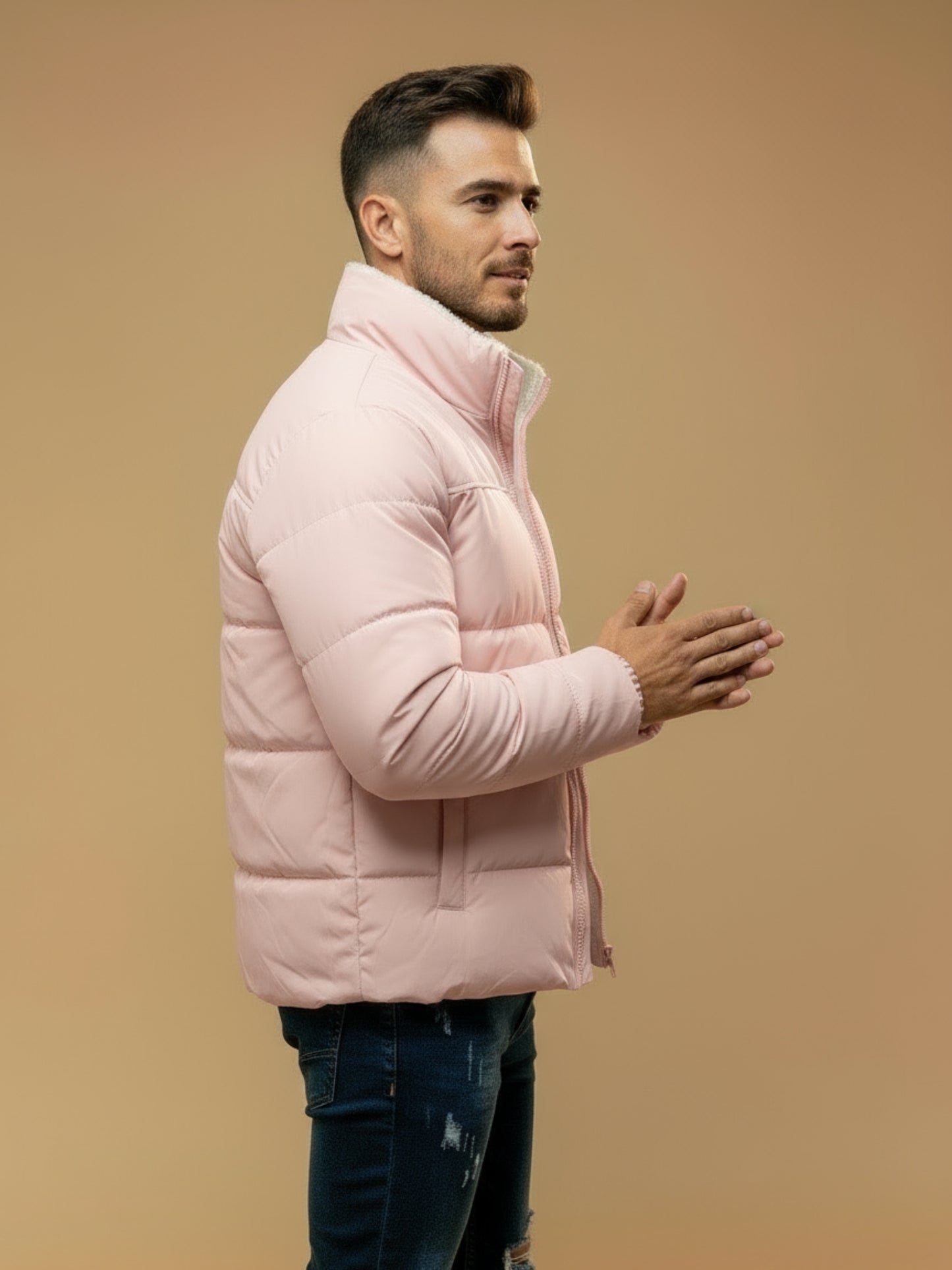 Lichte Gewatteerde Winter Pufferjas met extra Warmte