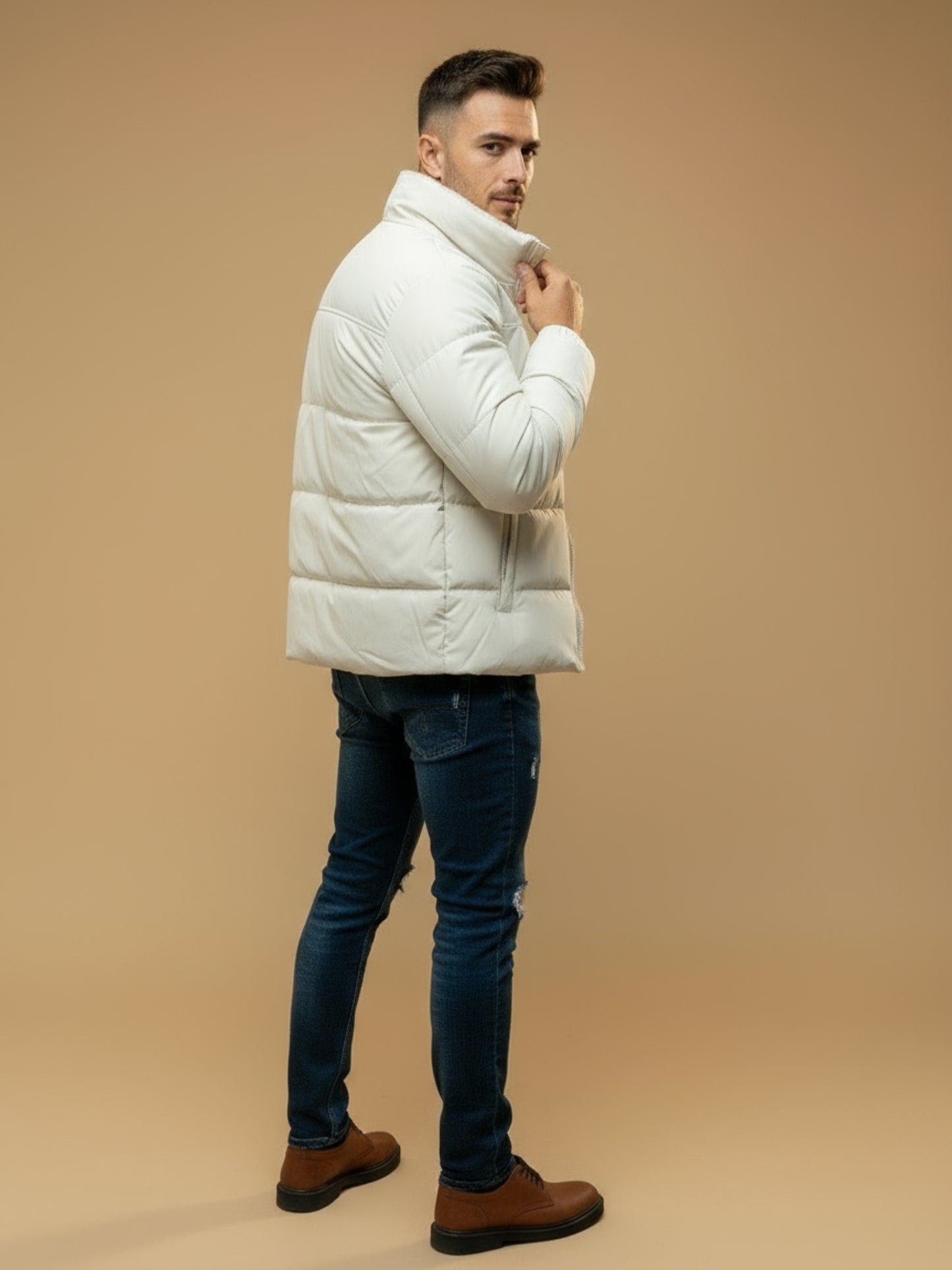 Lichte Gewatteerde Winter Pufferjas met extra Warmte